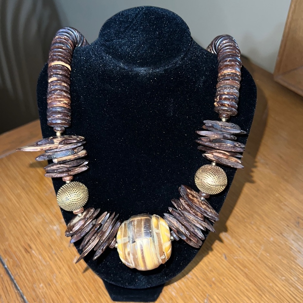 Wood Chunky necklace